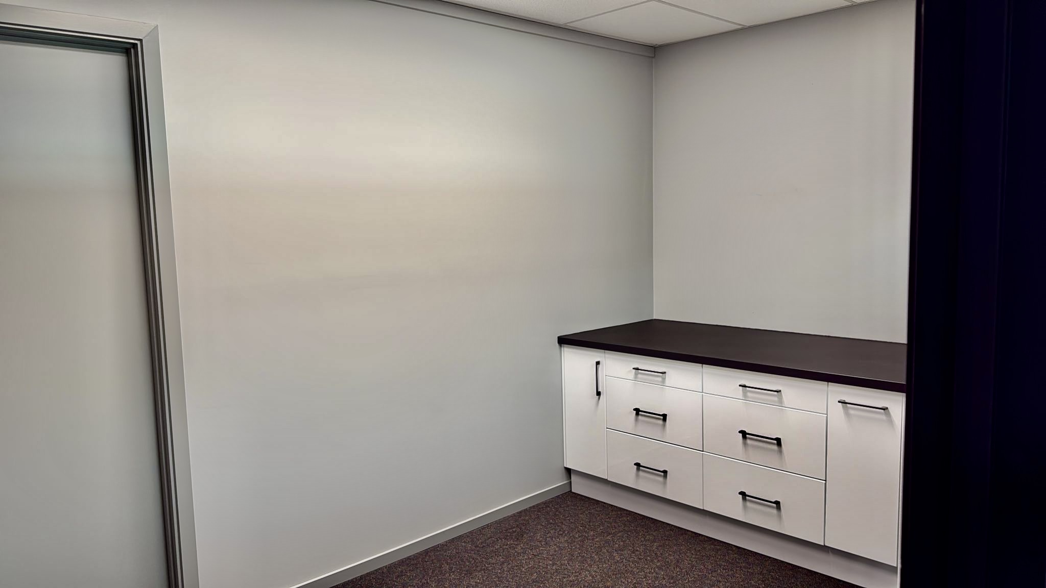 Office with storage and access to hallway